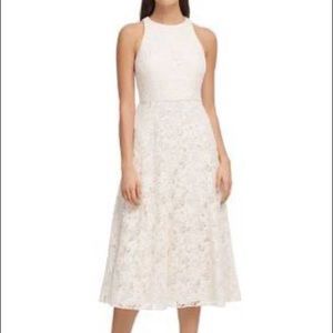 Ivory a-line lace dress